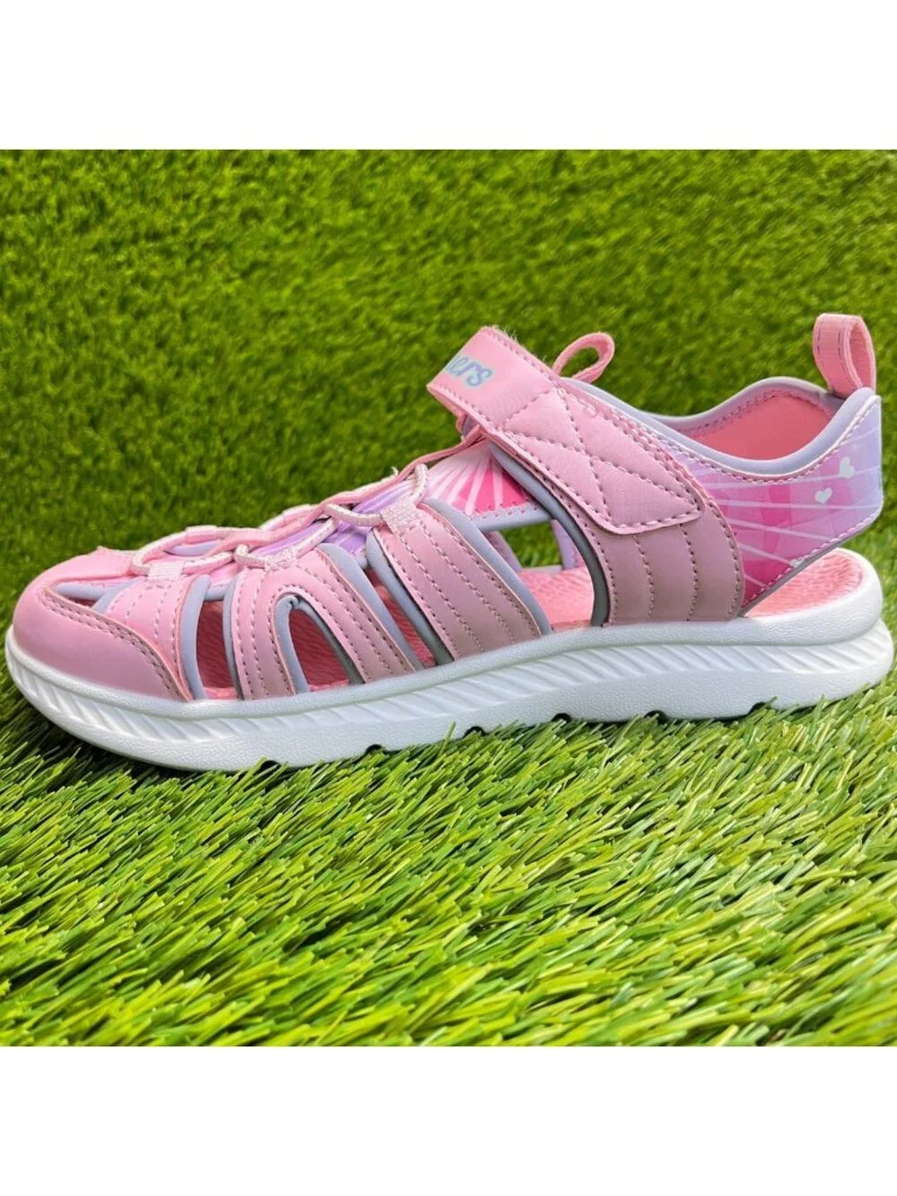 Skechers C-Flex 2.0 Dazzling Explorer Girls Size 4Y Pink Walking Outdoor Sandals